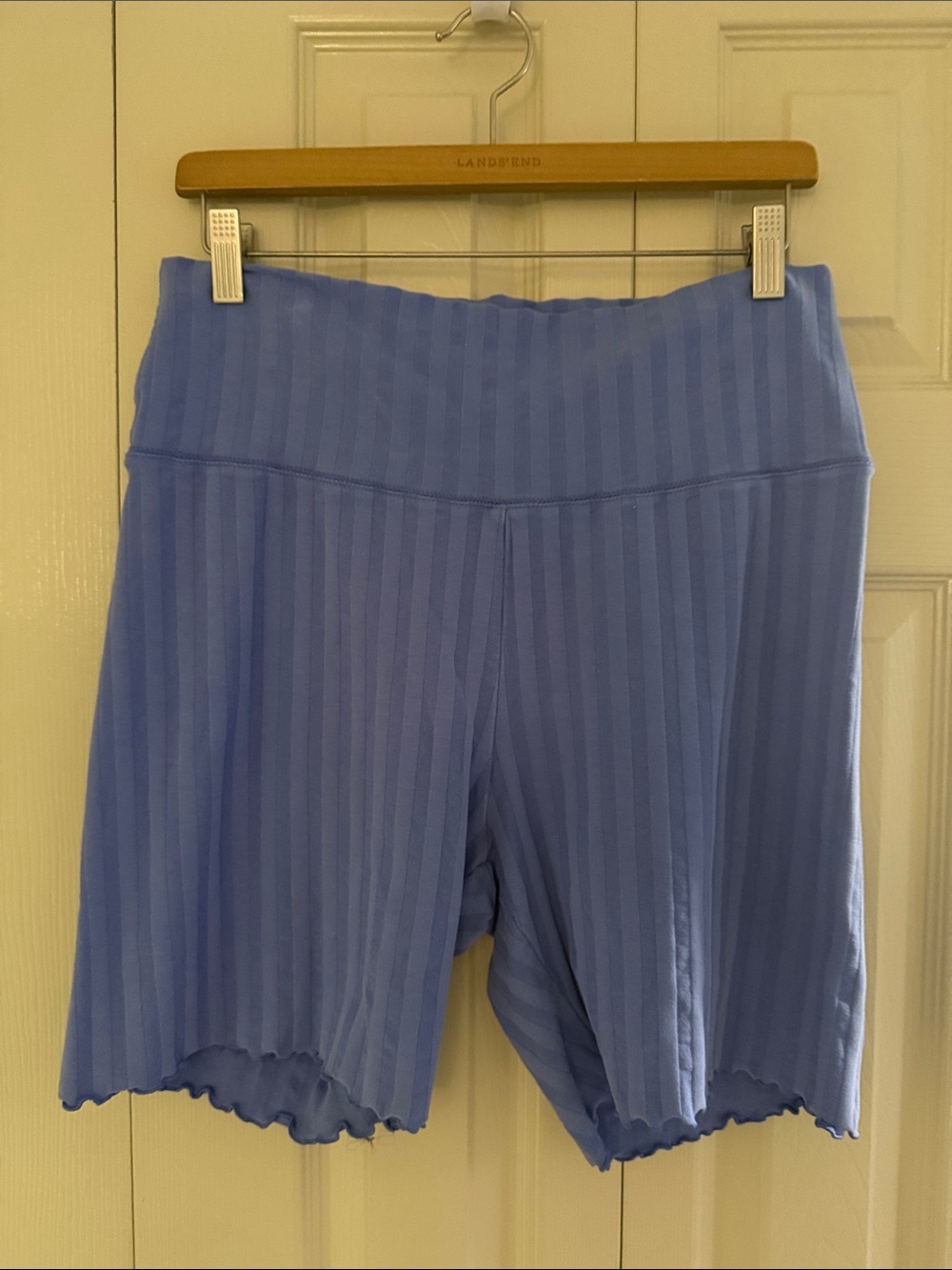 Women’s Ribbed Biker Shorts - Lavender Blue